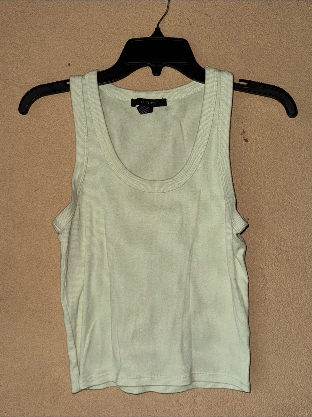 Forever 21 Light Green Ribbed Tank Top